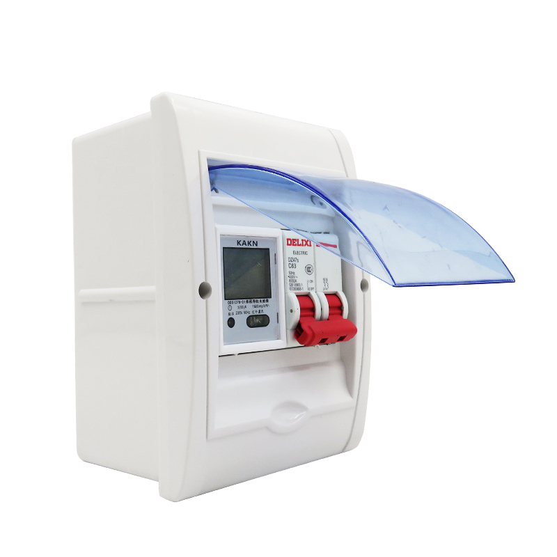 单相家用电表出租房220V电度表配德力西空气开关漏电保护电箱套装 - 图1
