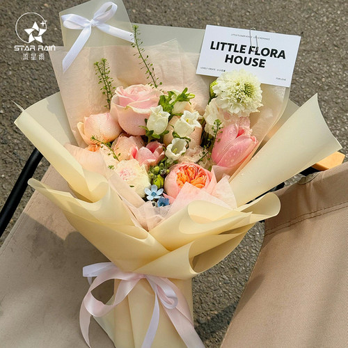 流星雨韩素纸防水雾面纸鲜花包装纸花束包花纸韩束纸花艺材料资材 - 图2