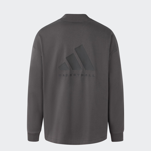 Adidas/阿迪达斯正品BASKETBALL TEE男女篮球长袖舒适T恤IX1972 - 图0