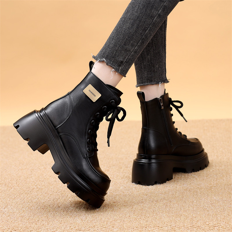 小个子增高马丁靴女2025冬季新款时尚厚底显腿长好看配裙加绒短靴,淘宝优惠券,粉丝福利购,淘宝优惠卷