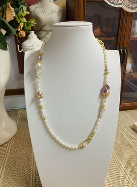 可以叠搭单戴也出众巴洛克异形淡水珍珠项链原创手链毛衣链首饰女