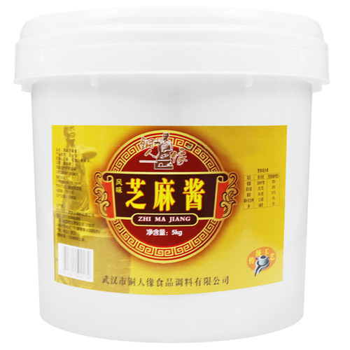 铜人像芝麻酱纯正宗武汉热干面拌面酱花生酱火锅蘸料凉皮凉面调料 - 图3