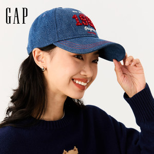 GAP牛仔棒球帽男女刺绣字母鸭舌帽运动休闲帽子