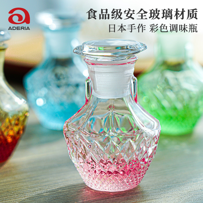 日本进口石塚硝子ADERIA玻璃调味瓶单只日式油醋醋瓶酱油瓶-图1