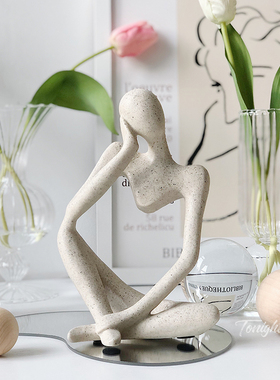 抽象艺术风人物样板房包邮雕像