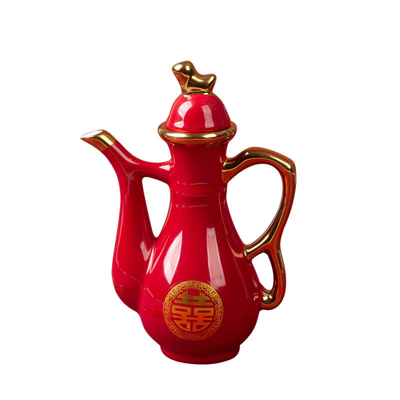 结婚敬酒杯婚宴酒器交杯酒红色镀金酒具套装娘家伴手礼陪嫁带礼盒,淘宝优惠券,粉丝福利购,淘宝优惠卷