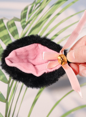 新款 可爱萌系猫耳朵发夹发饰猫耳铃铛Cosplay毛绒猫耳朵发夹