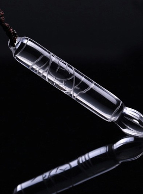 天然白水晶挂件礼物通透笔吊