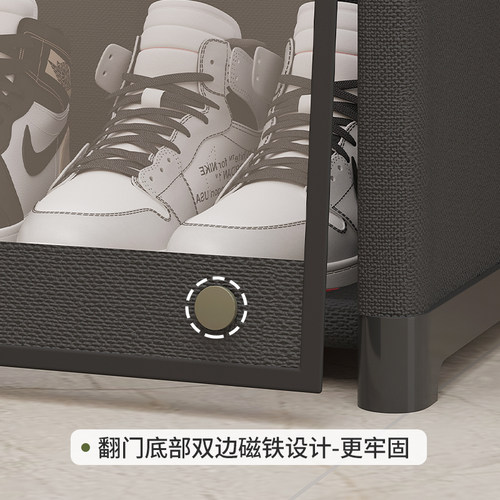 鞋架多层家用门口透明防尘鞋柜出租房用入户门小窄鞋子收纳架新款 - 图1