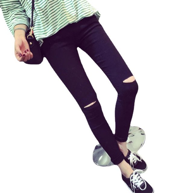 Women's thin tying pants Korean women's pencil pants small feet pants trousers women's slim leggings outer pants