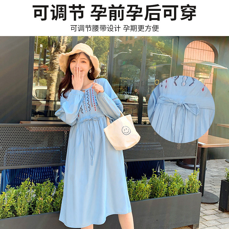 孕妇秋季可调节孕妇装2020连衣裙 资兰连衣裙