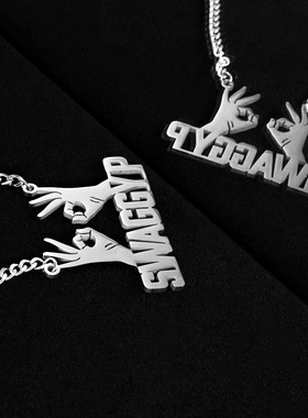 SWAGGYP钛钢嘻哈蹦迪街头项链