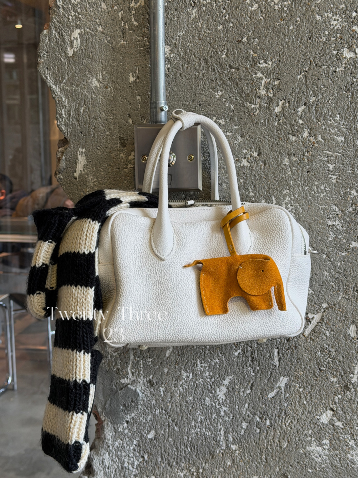 Twenty Three极简风头层牛皮波士顿小众设计单肩斜挎包