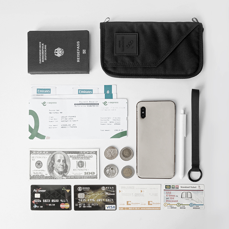 msquare防盗刷护照夹机票证件收纳包随身包RFID出国旅行出差防水