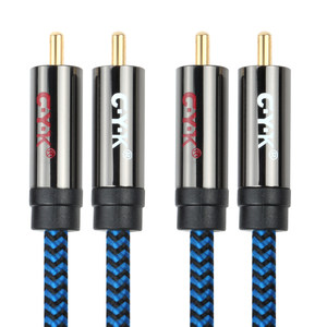 CYK红白双莲花公对公音频线 RCA舞台放音响音箱线C·Y·K CY02