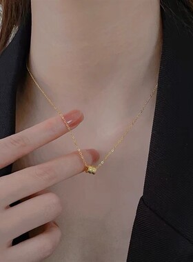 通体钛钢 电镀18K欧美爆款小蛮腰项链简约轻奢高级感配饰厂家直销