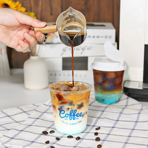 一次性杯子冰咖啡杯外带杯打包杯带盖pet冷饮杯U型奶茶杯塑料透明 - 图3