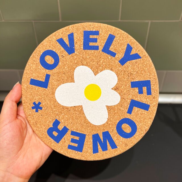Printed cork pot mat heat insulation pad anti-slip mat