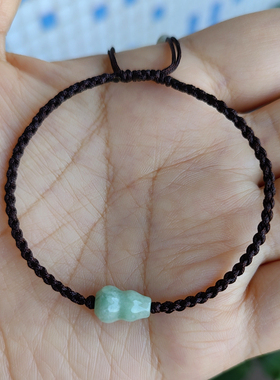 原创设计手工编织红绳葫芦手链翡翠玉本命太岁新年男女情侣饰品