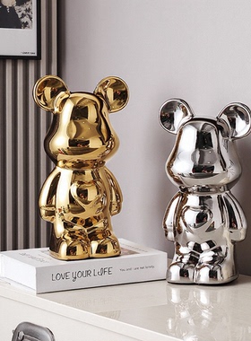 陶瓷暴力熊存钱罐装饰品摆件