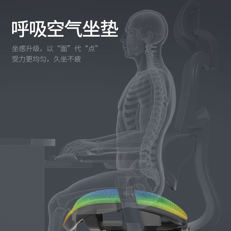恒林开普勒人体工学椅子电脑椅家用舒适午休办公久坐护腰电竞座椅 - 图1