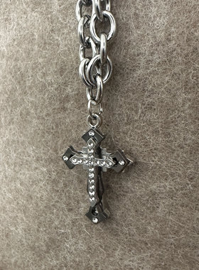 男士赤道十字架项链男潮嘻哈高级感潮牌百搭挂饰男生小众设计配饰