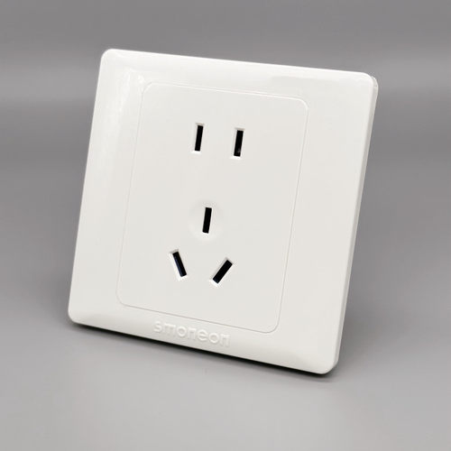 五孔10A电源插座 二三级5孔五眼墙壁开关面板 86型 - 图0