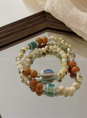 新款高级感民族风锁骨链陶瓷