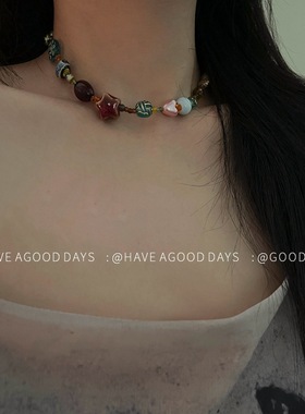 甜美锁骨链项链多巴胺