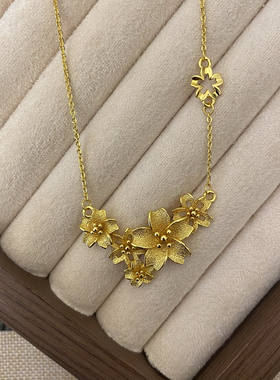 新中式国潮风古法三生花锁骨链三生三世牡丹花项链婚嫁首选