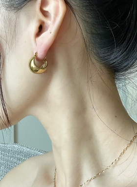 欧美耳圈ins钛钢时尚女