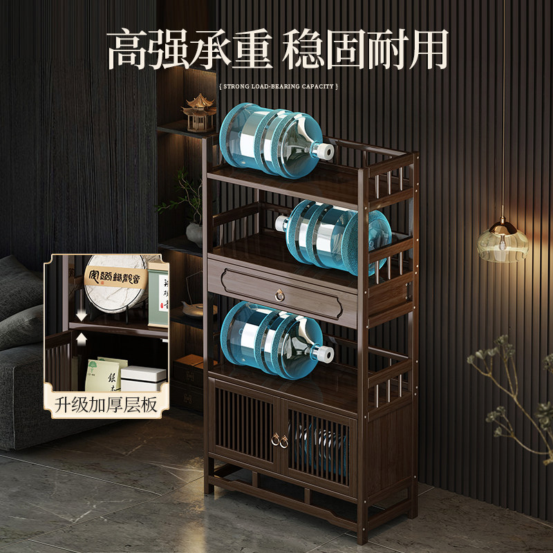 茶水柜置物架茶柜新中式博古架茶叶茶边客厅竹子餐边柜储物边柜子,淘宝优惠券,粉丝福利购,淘宝优惠卷