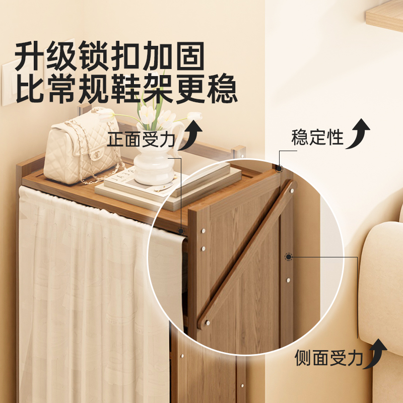 鞋架小窄门口多层家用简易入户门收纳神器省空间多功能爆款置物架 - 图1