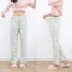 Quần áo cotton tháng phục vụ mùa xuân và mùa thu phụ nữ mang thai lỏng lẻo Bộ đồ ngủ sau sinh cho con bú đặt sau khi mang thai - Giải trí mặc / Mum mặc