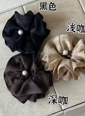 珠珠抽绳波点轻纱大肠发圈