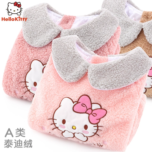 Hello kitty, водонепроницаемый нагрудник, фартук для рисования, детская юбка на девочку, слюнявчик для детского сада, сзади на завязках