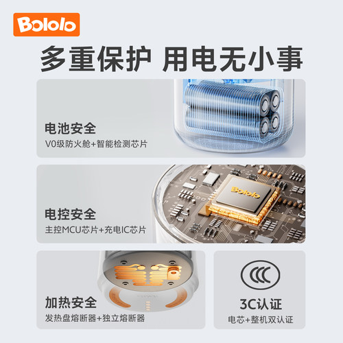 波咯咯恒温壶婴儿专用外出冲奶恒温杯便携调奶器电热水壶保温杯 - 图3