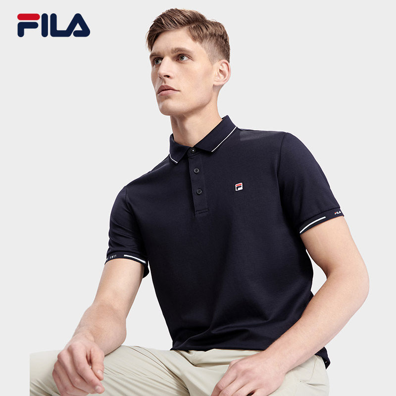 FILA斐乐polo衫男2025夏季新款男士商务上衣半袖男款翻领短袖T恤