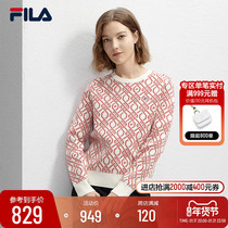 FILA File Official Womens Woven Shirts 2024 Spring New Fashion Brief Foundation Casual Cover Sweater