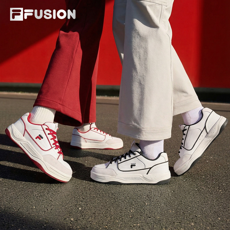 FILA FUSION斐乐潮牌BANK 2板鞋男子2026新款休闲鞋情侣小白鞋女