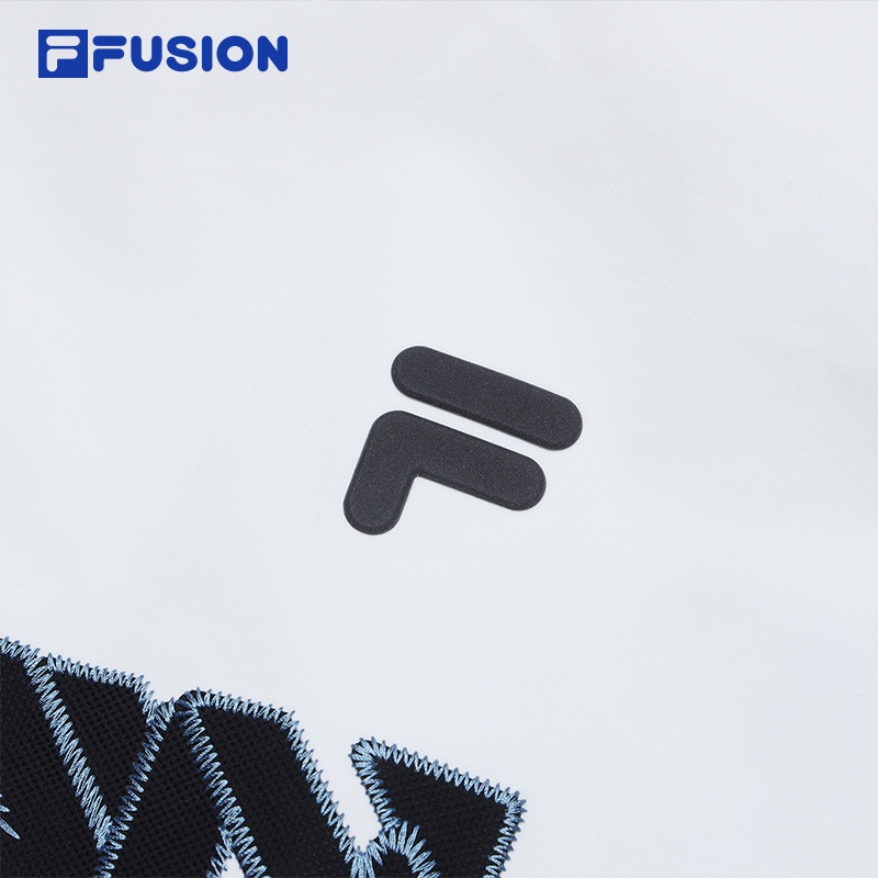 FILA FUSION斐乐潮牌情侣款棉服2024春新款宽松撞色拼接立领外套