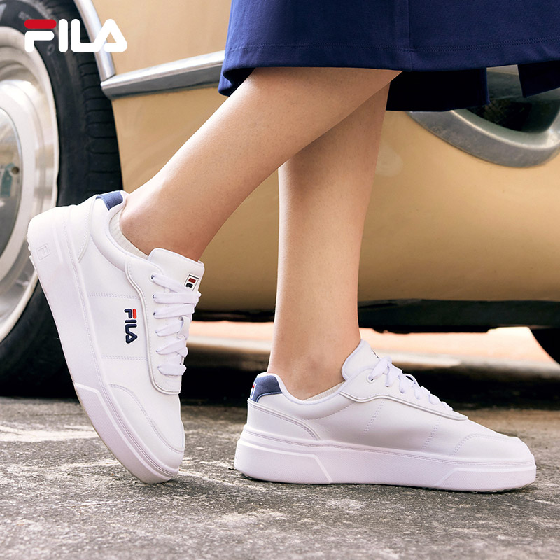 FILA斐乐小白鞋女板鞋2024夏季新款官方旗舰正品增高白色运动鞋子-图1
