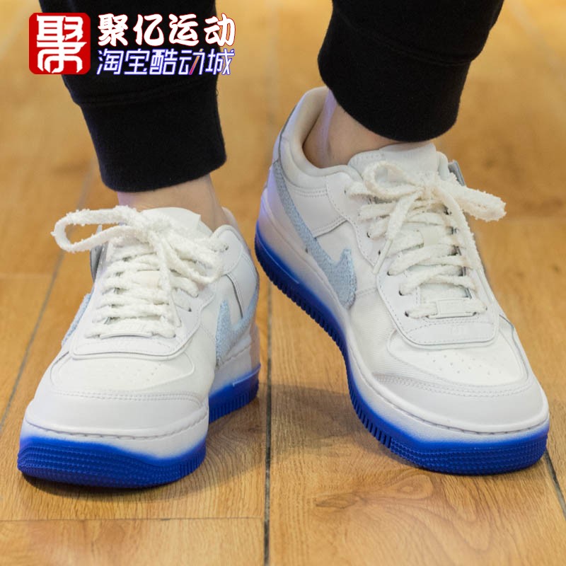 NIKE耐克女鞋冬AF1时尚白蓝空军一号运动百搭休闲板鞋 FJ4567-100-图0