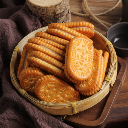 老式儿时夹心饼干8090后怀旧零食香酥脆怡派散装整箱童年记忆 - 图0