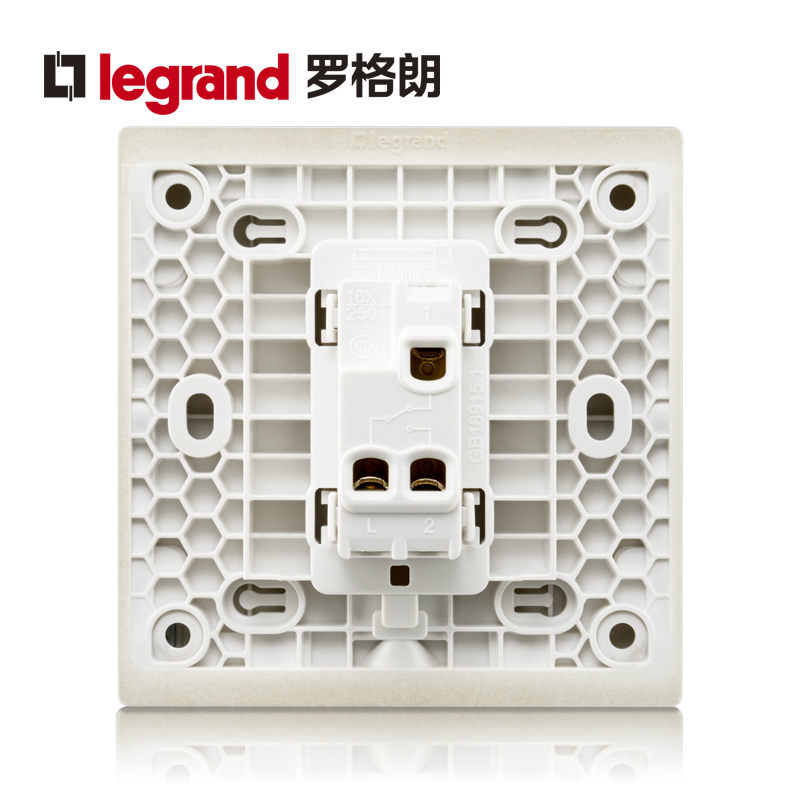 罗格朗开关插座面板仕典逸景米兰金一开双控带荧光一位双极86型 - 图3