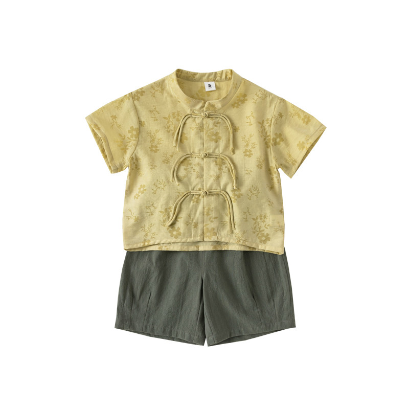 男童汉服套装新中式衣服宝宝中国风夏装儿童唐装童装周岁礼服衣服