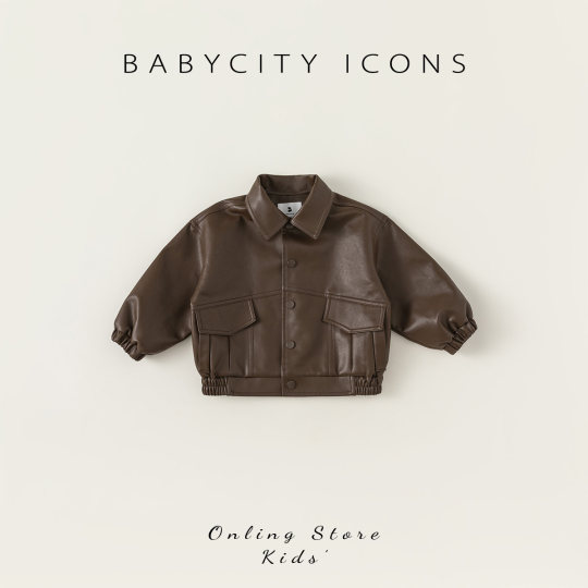 儿童皮衣外套男童帅气机车服2025新款秋季小童帅气夹克男宝宝上衣