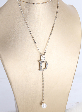 长款项链女简约流苏小香风满钻