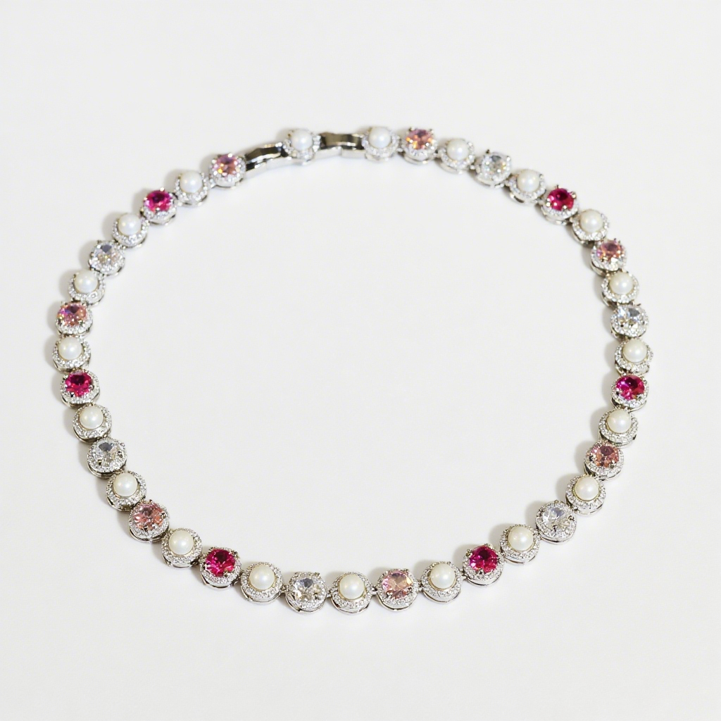 UBEIDO优贝朵精工梦幻紫粉锆石项链手链耳环套装高级宴会重工首饰,淘宝优惠券,粉丝福利购,淘宝优惠卷