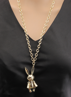 优贝朵机械兔子新款毛衣链配饰品